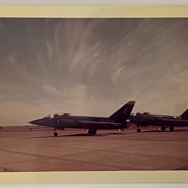 Vintage Original Photo Blue Angels Jet U. S. Navy Military Plane 1960s Photograph #23-33