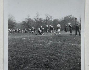 Vintage Original Photo 'Pee Wee Football' Boys Fall Sports 1970s Photograph #37-18