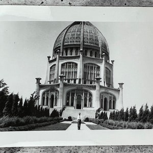 Twee originele vintage foto&#39;s - Baha&#39;i House Temple B&#39;Har - Chicago Illinois #68-64