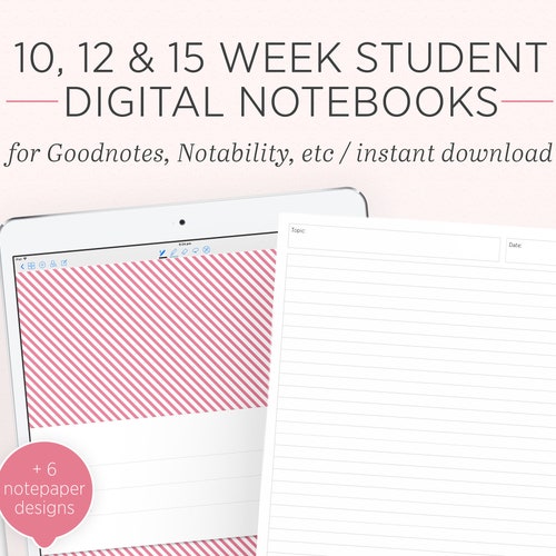 Digital Student Weekly Notebook Semester Term Planner Etsy