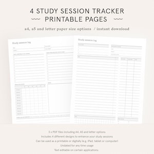 Lerneinheit Printable | Schülerorganizer, Schulanfang, College | Zeitmanager | A4, A5 und Letter | Planer Einsatz | Sofort Download