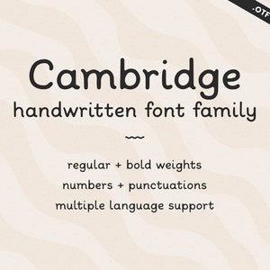 Handgeschriebene Schrift | Student Notes Handlettered Script | Regular, Bold Serif Schriftart | OTF TTF Typ | Ordentlich niedliche Handschrift Kalligraphie