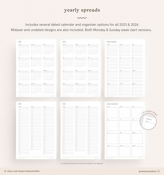 2024 Planner Student Planner A4 Agenda Large Weekly Planner Budget