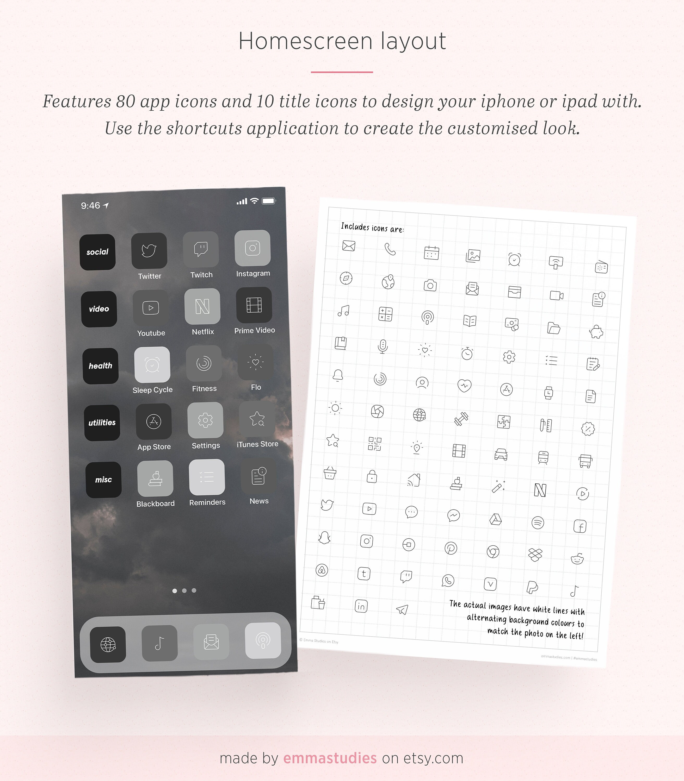 IPhone App Icons Widgets iOS14 iPhone iPad Application | Etsy