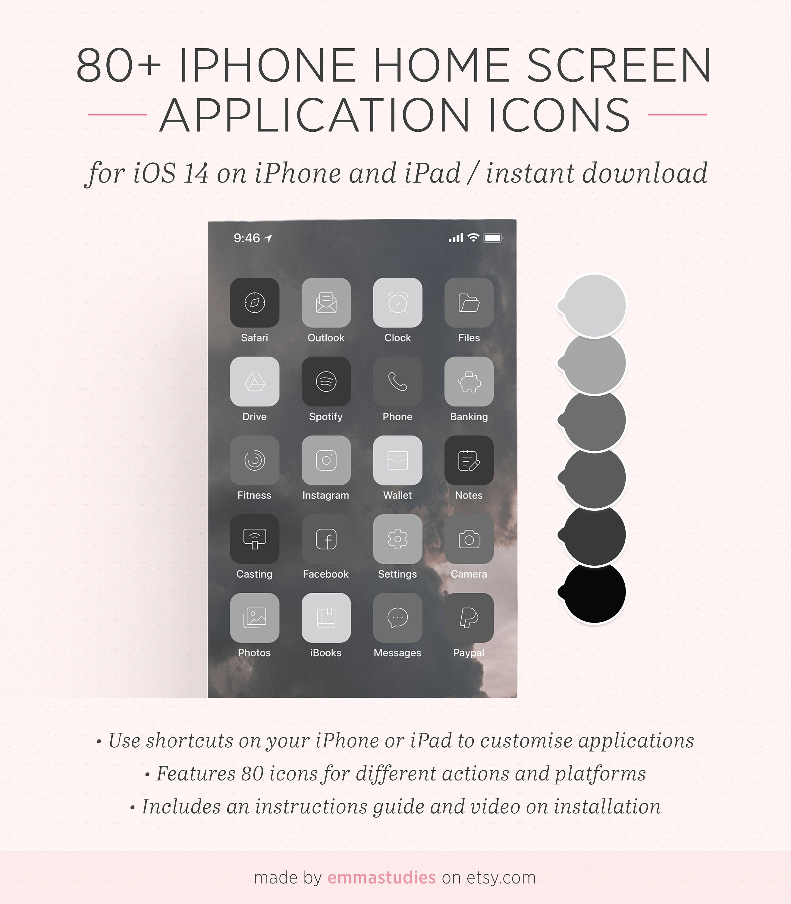 IPhone App Icons Widgets iOS14 iPhone iPad Application | Etsy