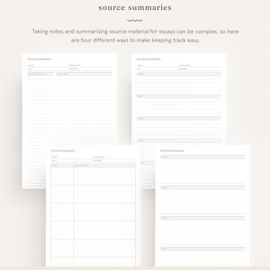 Essay Guide and Planner Printable Pack | School, College, University Student Essay Writing Template | Instant Download | A4 and Letter image 7