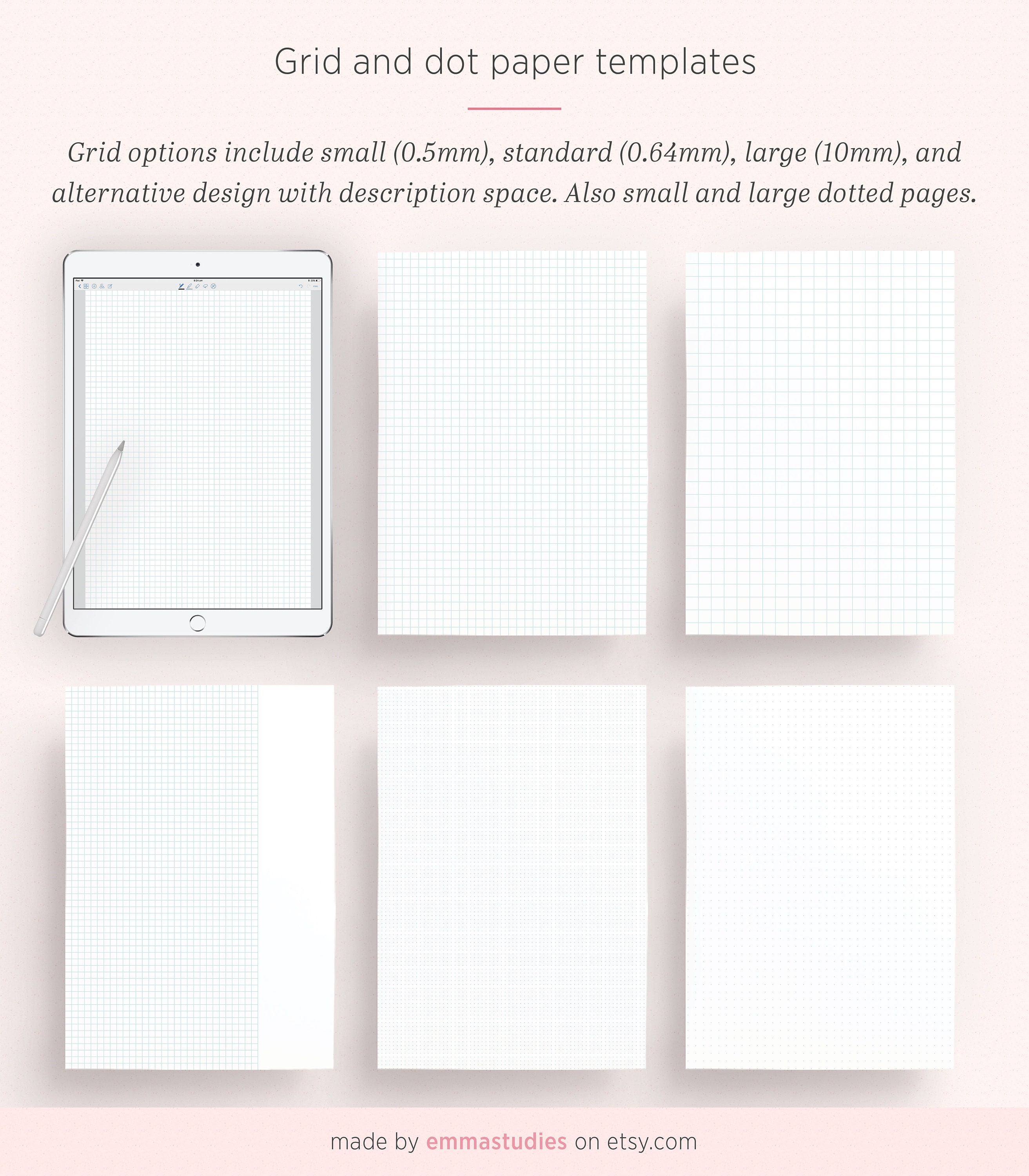 Digital Note Taking Paper Template | Goodnotes Notability iPad Tablet ...