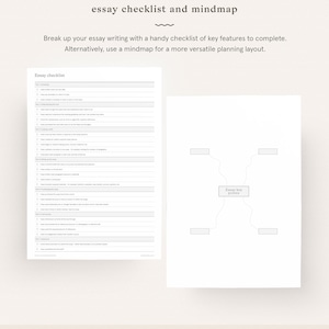 Essay Guide and Planner Printable Pack | School, College, University Student Essay Writing Template | Instant Download | A4 and Letter image 5