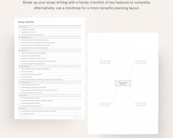 Essay Guide and Planner Printable Pack | School, College