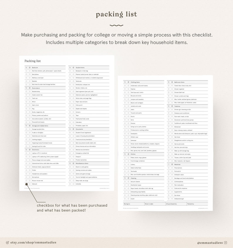 College Student Packing List Printable Semester Dorm Housing Etsy college-student-packing-list-printable-semester-dorm-housing-etsy