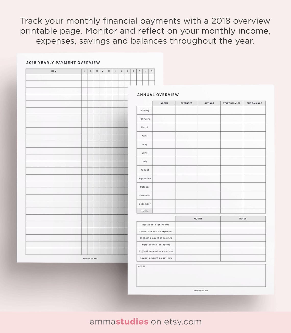 Student Financial Planner Printable Pack College | Etsy
