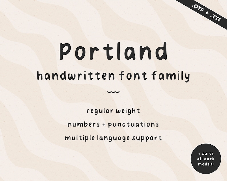 Portland Handwritten Font Student Notes Handlettered Script Etsy