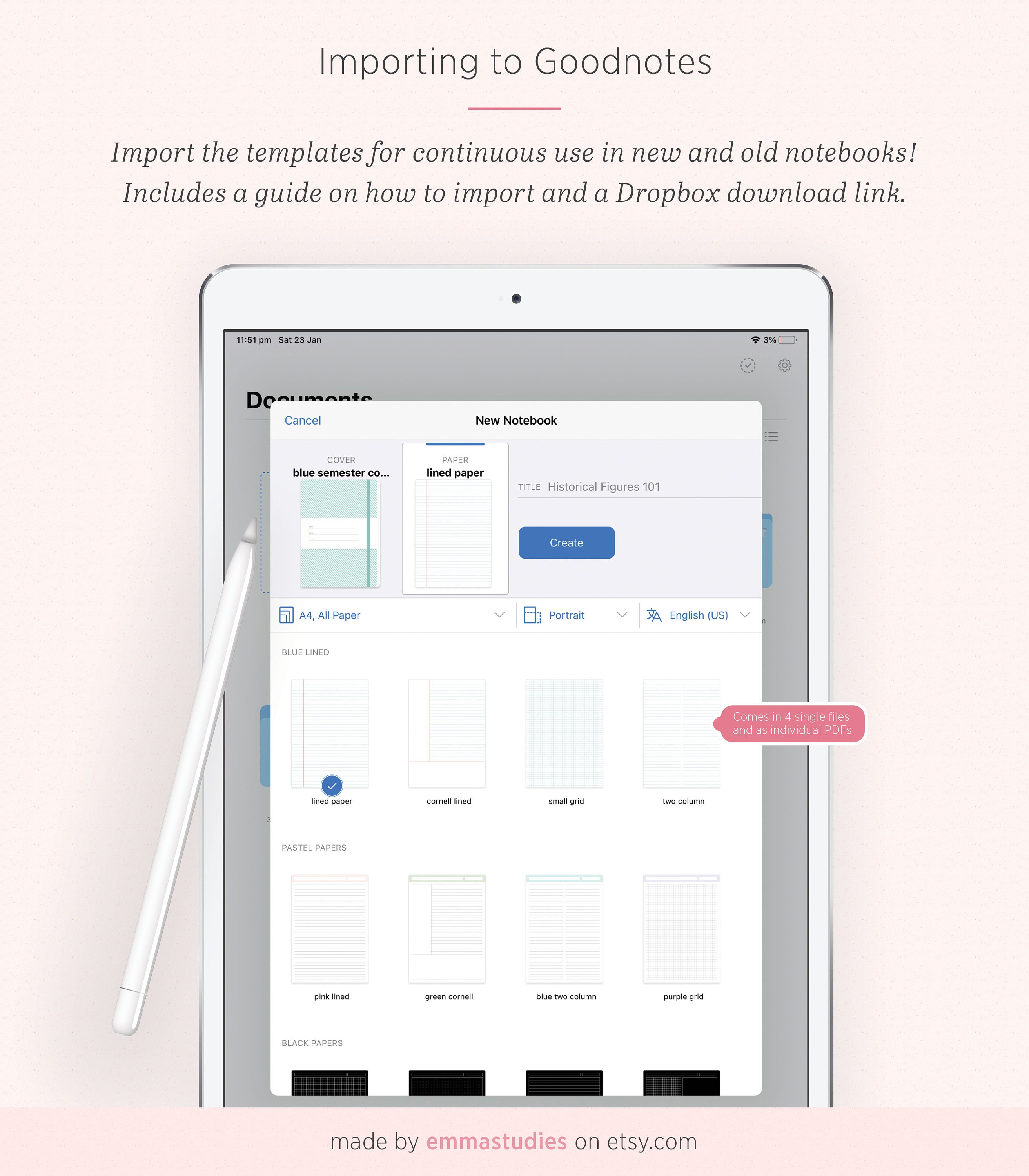 Digital Art & Collectibles Minimal Digital Notebook Hyperlinked