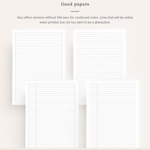 Student Note Taking Template Printable Pack A4, A5 and Letter Cornell, Lecture, Dot, Grid, Lined College Print Paper Instant Download 画像 3