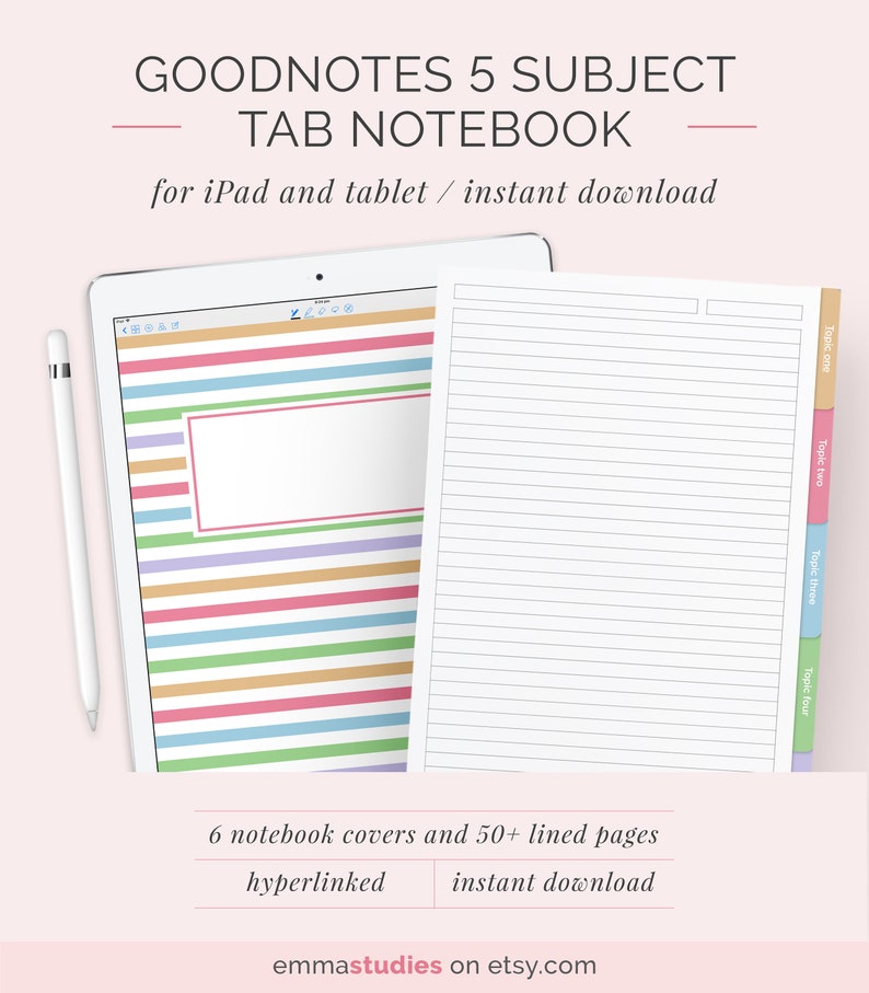 goodnotes-5-subject-student-notebook-template-digital-lined-etsy