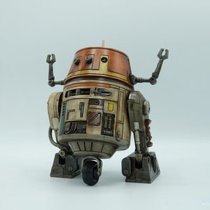 CHOPPER Chatter Back Model Droid, personalizzazione droide, verniciatura e invecchiamento per unità C1 Chopper Ahsoka Rebels Series
