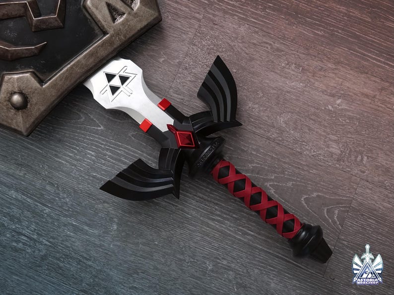 Zelda Dark Link Master Sword V3 Life Size Metal Replica, Twilight