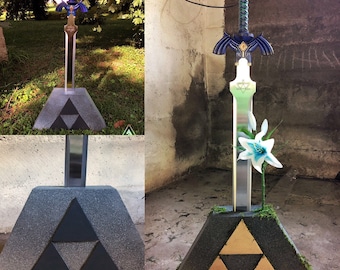 Legend of Zelda Triforce Display Pedestal of Time for Master Sword, Ocarina of Time, BOTW, Twilight Princess, Breath of the Wild, ToTK
