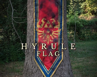 Legend of Zelda Hyrule Flag, Hyrule Castle Flag, Hylian Flag MASSIVE TOTK BOTW Hyrule Kingdom