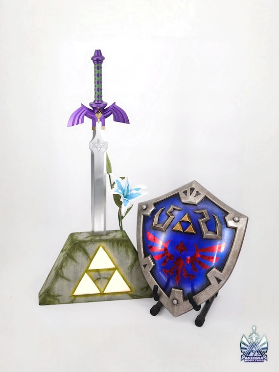 NEW V3 Zelda Triforce Display Pedestal of Time for Master Sword, Ocarina of Time, BOTW, Twilight Princess, Breath of the Wild, ToTK