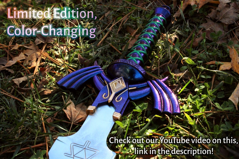 Legend of Zelda Master Sword Full-Size Metal Replica, Breath of the Wild, Twilight Princess, Ocarina of Time, Tears Limited ColorChange