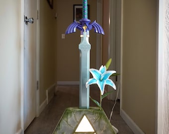 NEW V3 Zelda Triforce Display Pedestal of Time for Master Sword, Ocarina of Time, BOTW, Twilight Princess, Breath of the Wild, ToTK