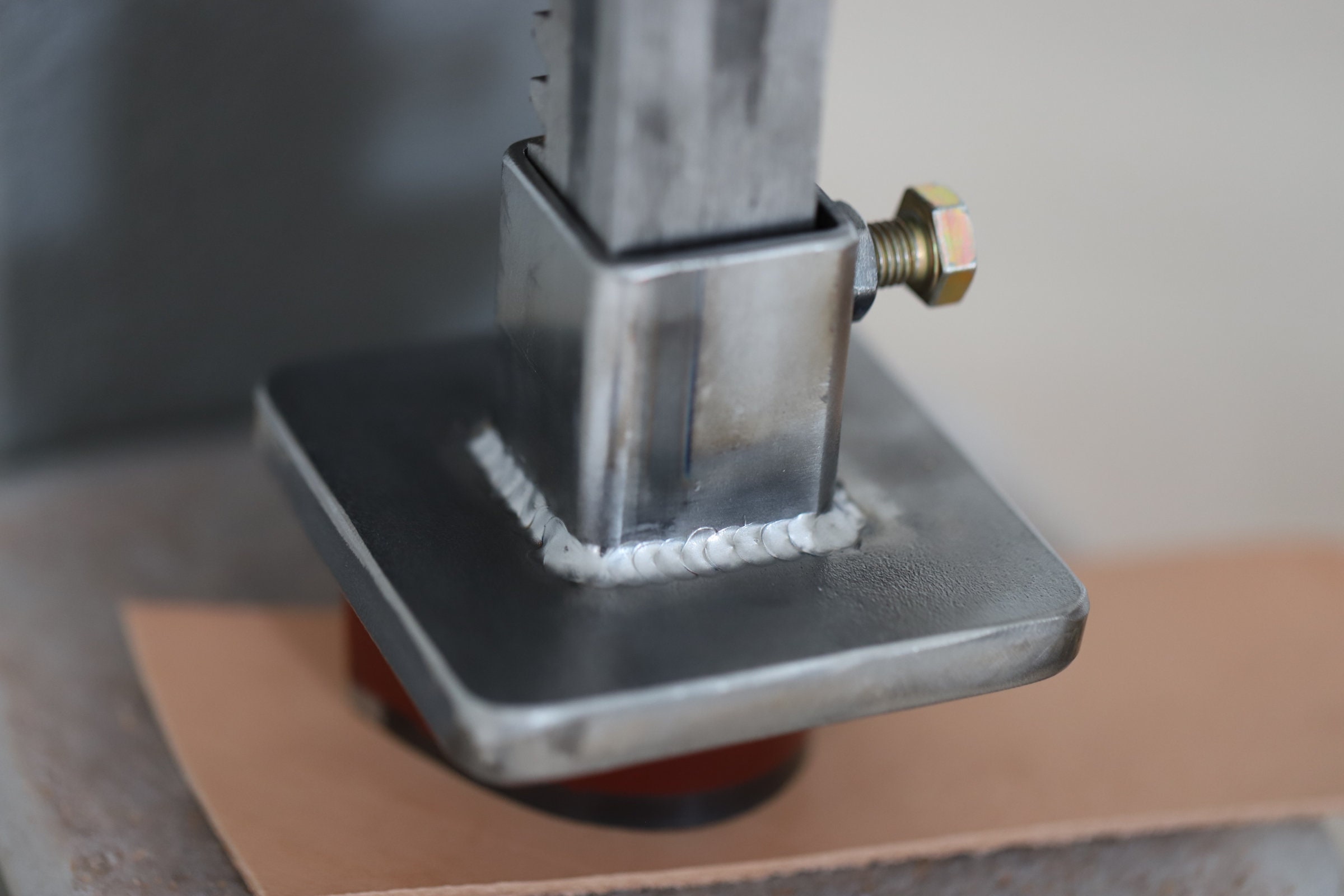 Arbor Press Accessory Attachment Foot- Steel Press Plate Clicker- Hand Tool Made in USA- Leather Work Stamping and Die Cutters-Coin Rings