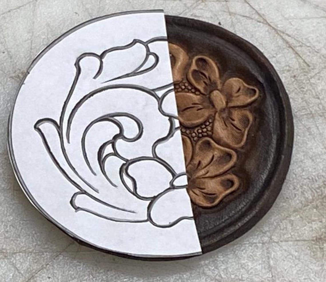 Printable PDF Floral Leather Tooling Patch Pattern - Etsy