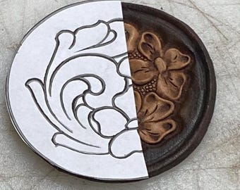 Printable PDF Floral Leather Tooling Patch Pattern