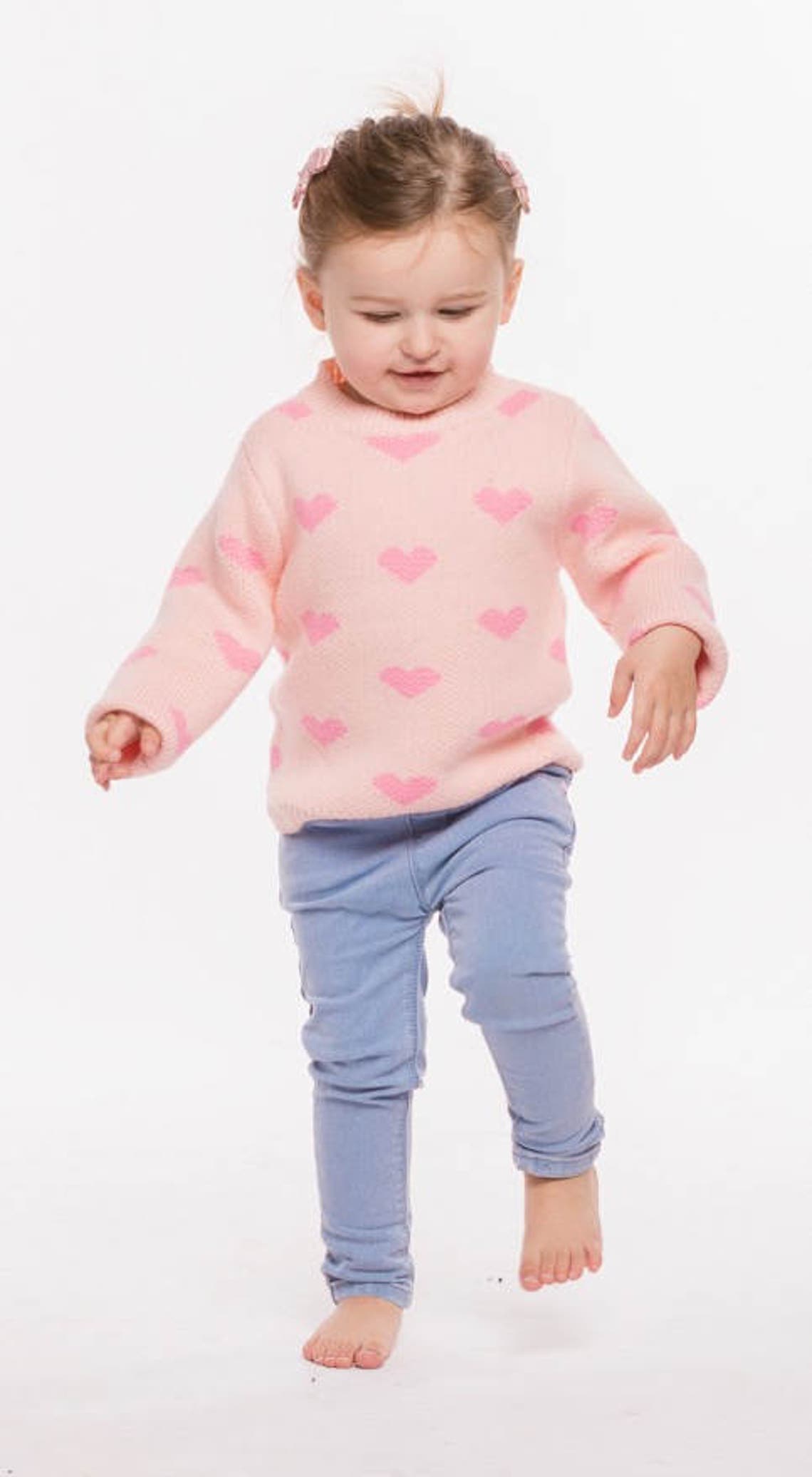 Matching Sweaters for Mommy and Daughter Pink Heart Jumper | Etsy