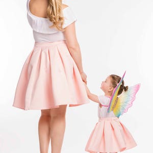 Women&#39;s Pink Skater Skirt, Pastel Pink Wonderland Skirt, Birthday Skirt