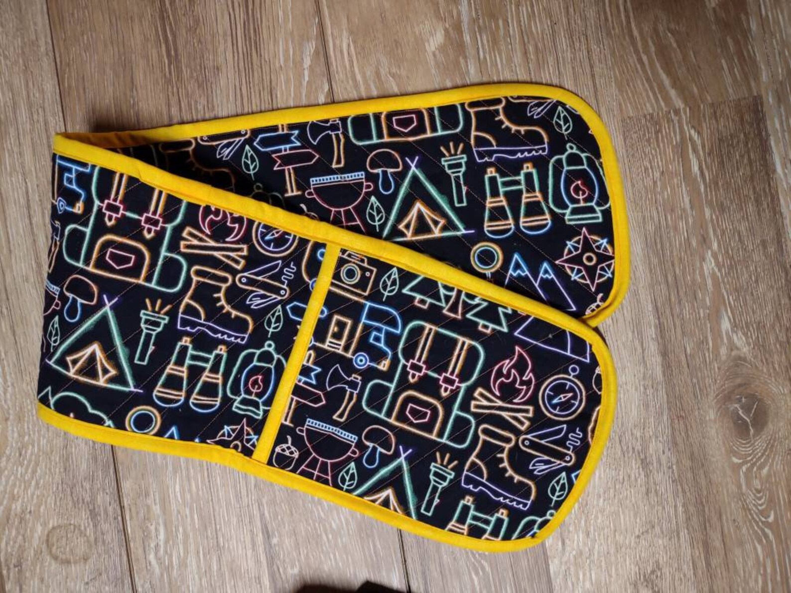 Oven mitt two handed oven mitt Bakers oven mitts Christmas Etsy