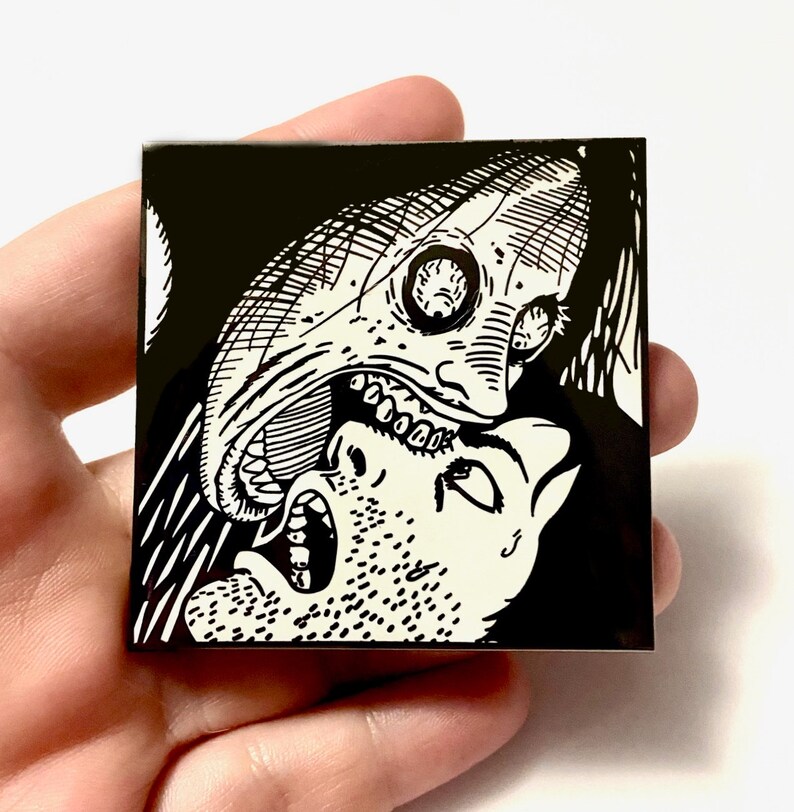 Junji Ito She is a Slow Walker Zombie Bite Enamel Etsy