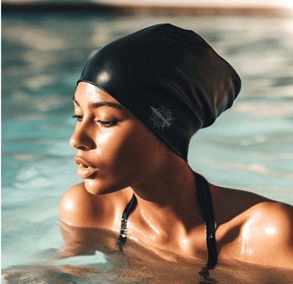 Large & Extra Large Swim Caps Designed for Long Hair, Curly Hair, and Thick Hair  XL Swim Cap and Shower Cap for Men and Women 