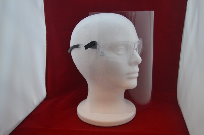 CLIP ON Glasses Face Shield Attaches to ANY Pair of Glasses Etsy