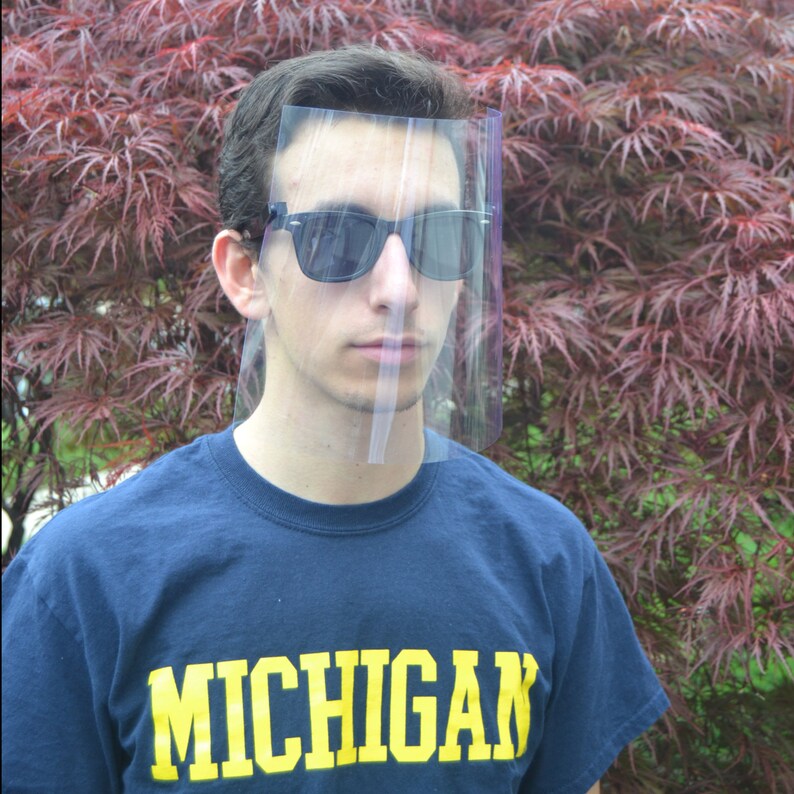 CLIP ON Glasses Face Shield Attaches to ANY Pair of Glasses Etsy