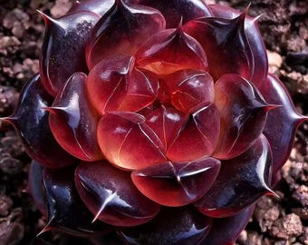 Rare Echeveria 'Blood Moon Thorn', Succulent Seeds (10 Seeds)