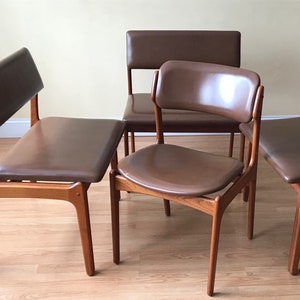 Three Pieces Erik Buch Teak & Leather wide, modular, Dining Benches, by OD Mobler Bild 9