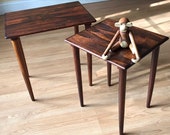 Set of two rosewood nesting side tables by Hovmand Olsen, Danish Midcentury Modern, Vintage