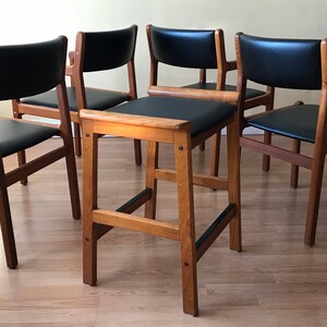 Set of two armchairs, J.L. Møller Dining chairs, Mid Century Danish Modern teak dining chairs image 4