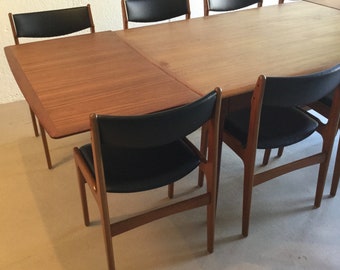 Large 9-foot long Danish Teak Extension (Draw-leaf) Dining Table (Arne Vodder)