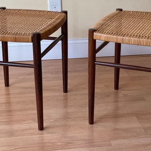 Soborg Mobler benches side tables in rosewood and rattan image 4