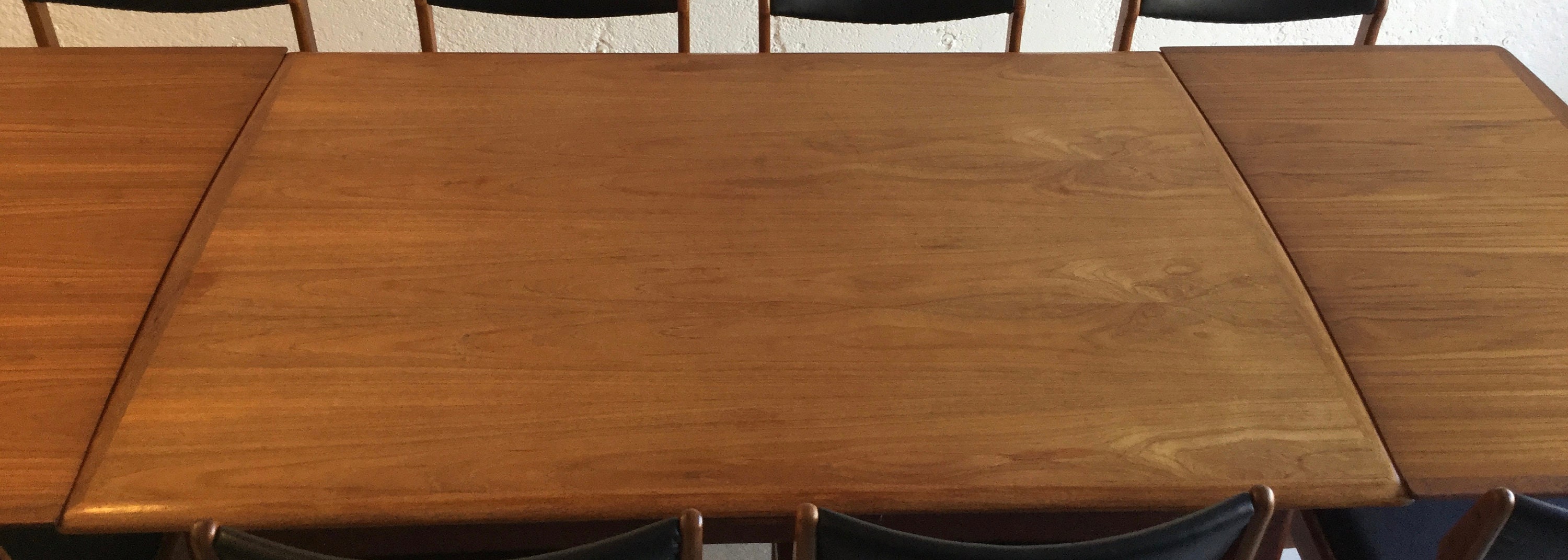 Large 9-foot Long Danish Teak Extension (draw-leaf) Dining Large 9-foot Long Danish Teak Extension (draw-leaf) Dining