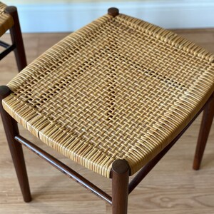 Soborg Mobler benches side tables in rosewood and rattan image 6