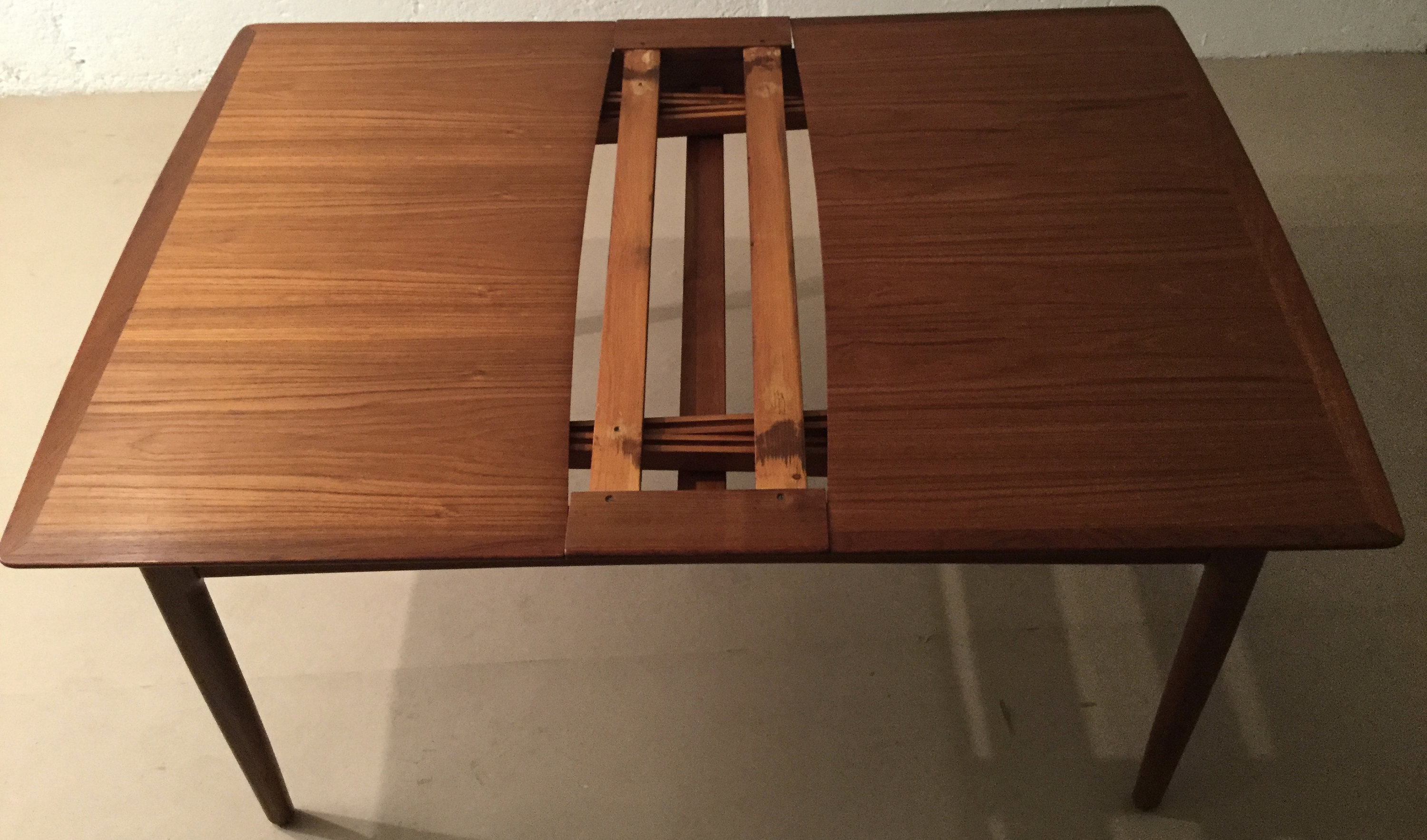 Large 9-foot Long Danish Teak Extension (draw-leaf) Dining Large 9-foot Long Danish Teak Extension (draw-leaf) Dining