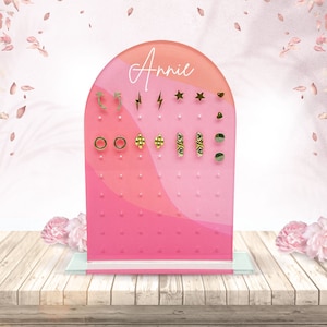 Custom Acrylic Earring Holder, Earring Display,Custom Earring Stand,Personalized Earring Holder,Jewelry Organization, Earring  Printed Stand