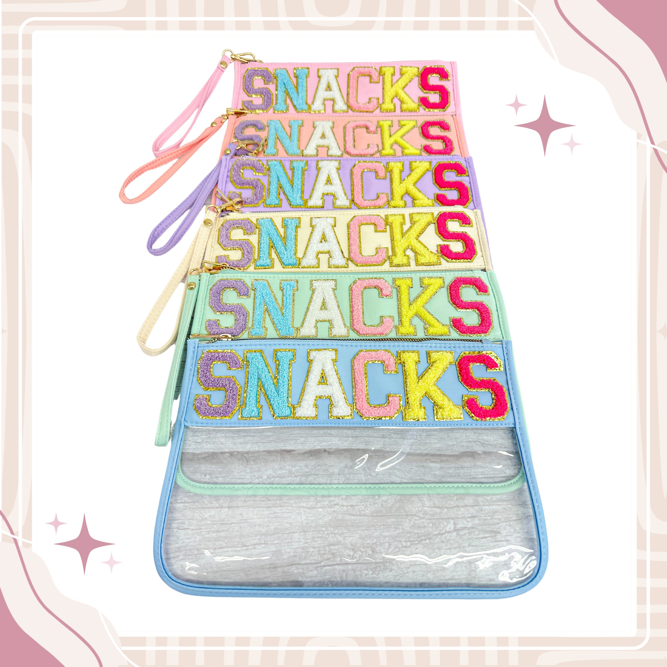 Clear Pencil Case With Zipper, Clear Hard Shell Zipper Case, Snack