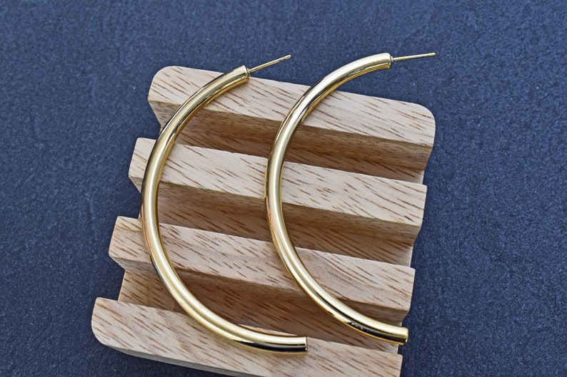 Pipe Earring Post ESW13G 2pcs 68x4mm 16K Gold Plated Etsy