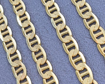 Chain, CJ-16GU[upgraded quality], 1m, Figaro chain, 16K gold plated copper, Fashionable chain, High quality of gold plating, Jewelry making