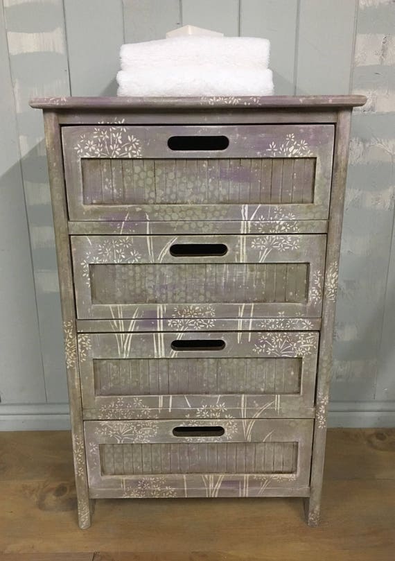 Hand Painted Bamboo Drawers Lightweight Storage Drawers With Etsy